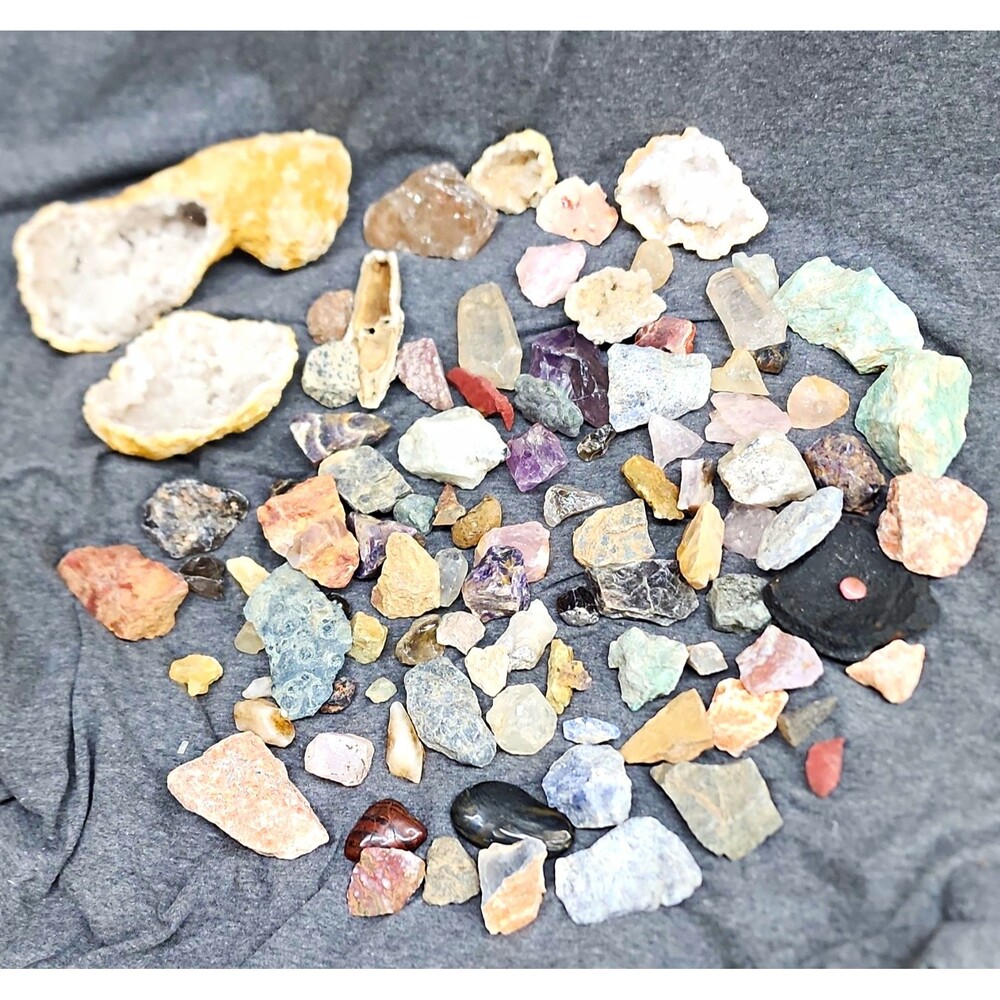 Mixed Rough Mineral & Crystal Specimen Lot w/ Quartz Geodes, 8 lbs